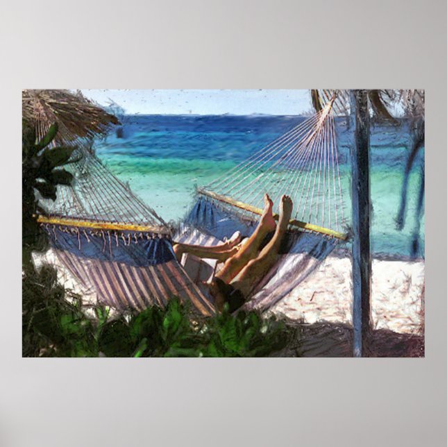 Póster Vacaciones tropicales (Frente)