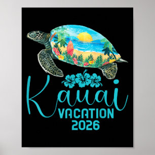 Póster Vacaciones veraniegas de Kauai Hawaii 2026