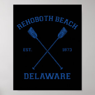 Póster Vacaciones Vintage Rehoboth Beach Para Hombres Muj