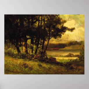 Póster Vacas arrasando cerca del río - Edward Banister