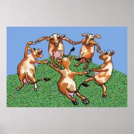 Póster Vacas bailando de Mootisse