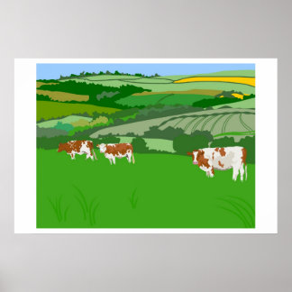Póster Vacas de afeitar