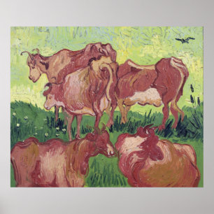 Póster Vacas de Vincent van Gogh el  , 1890
