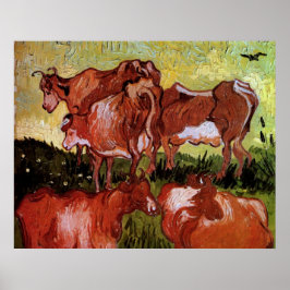Póster Vacas (después de Jordania) de Vincent van Gogh