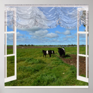Póster Vacas gay a través de una ventana, Poster