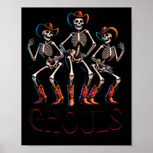 Póster Vacas Locas Divertidas de Halloween