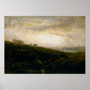 Póster Vacas que descienden de la colina - Edward Baniste