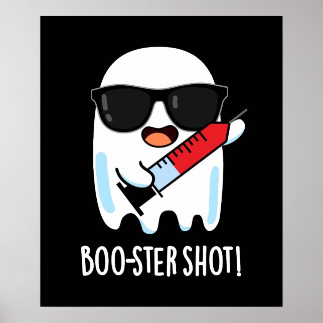 Póster Vacuna contra el Fantasma Graciosa Boo Shot Pun Da (Frente)