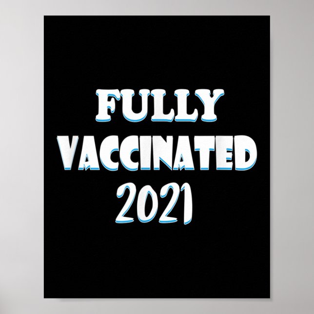 Póster Vacunación Gráfica Gráfica Vacunada 2021 (Frente)