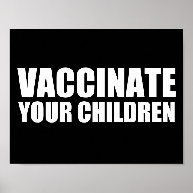 Póster Vacunar a sus hijos (Frente)