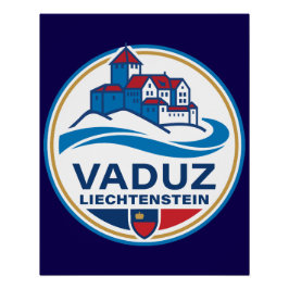 Póster Vaduz Liechtenstein Europe