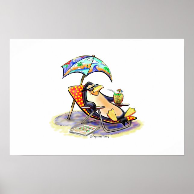 Póster vagabundo de playa (Frente)