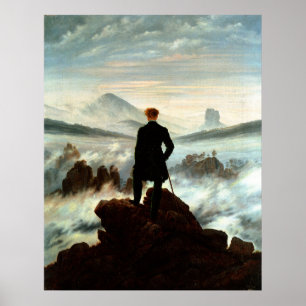 Póster Vagabundo sobre el mar de la niebla, Caspar