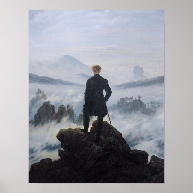 Póster Vagador por encima del mar de niebla (Frente)