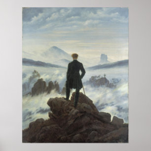 Póster Vagador sobre el mar de niebla - Gran Poster