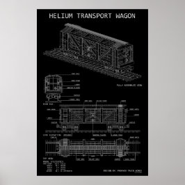 Póster Vagón de tren de helio PTW "Blueprint"