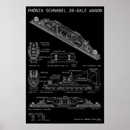 Póster Vagón de tren Schnabel de gran tamaño PTW "Plano"