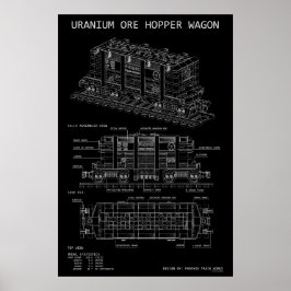 Póster Vagón de tren tolva de mineral de uranio PTW "Plan