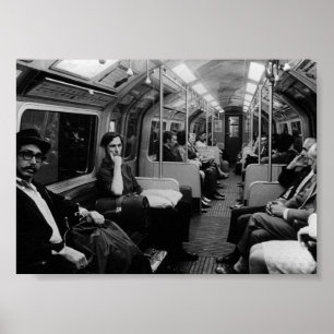 Póster vagón interior de Inglaterra de Vintage