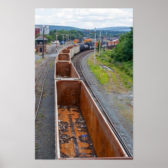Póster Vagones de Tren Vacíos (Frente)