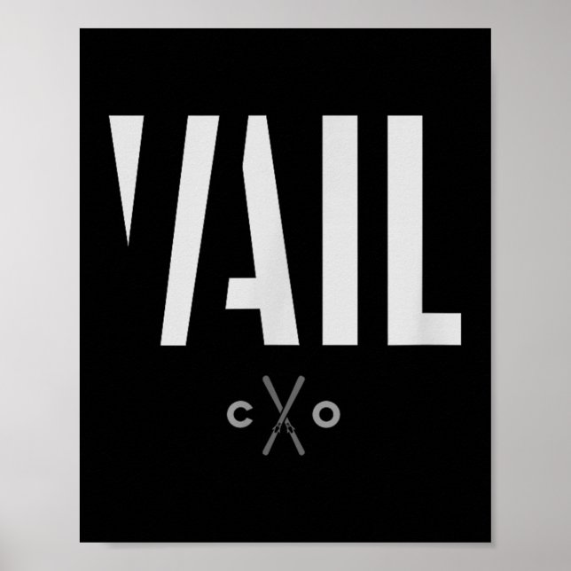 Póster Vail Colorado Graphic Ski (Frente)
