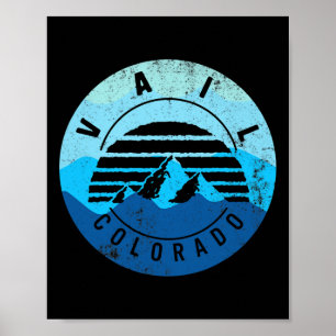 Póster Vail Colorado Skip Snowboard Winter Ski Park