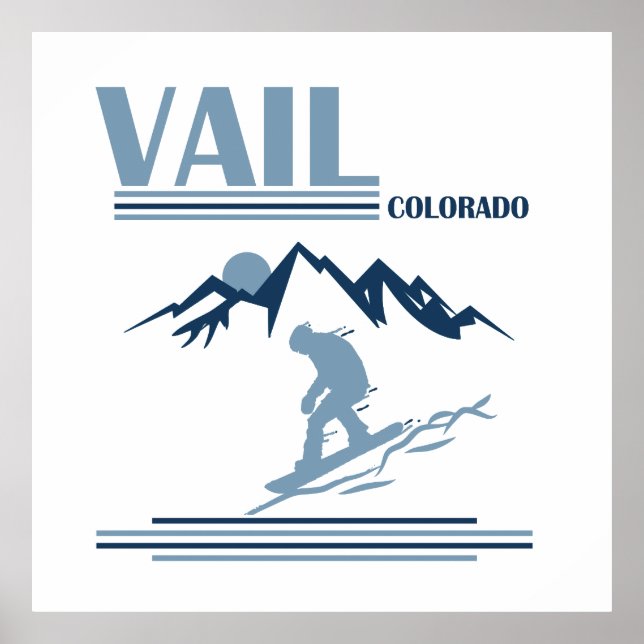 Póster Vail Colorado snowboard (Frente)