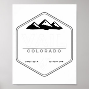Póster Vail Colorado Snowboard T