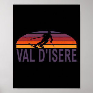 Póster Val D'isere Alpes franceses Estación de esquí de F