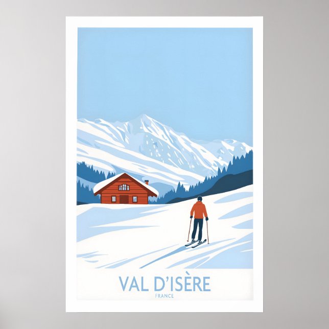 Póster Val-dIsère Imprimir Francia 1 (Frente)