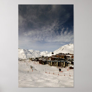 Póster Val Thorens Tres valles Alpes franceses Francia