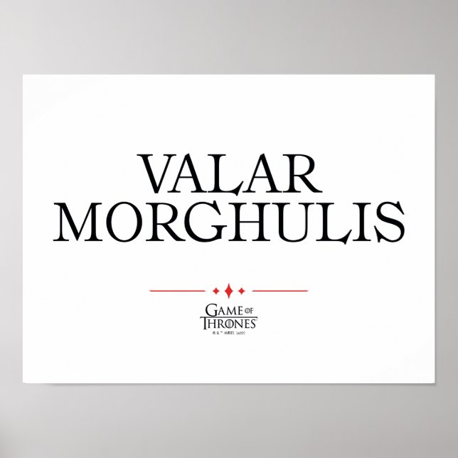 Póster Valar Morghulis (Frente)
