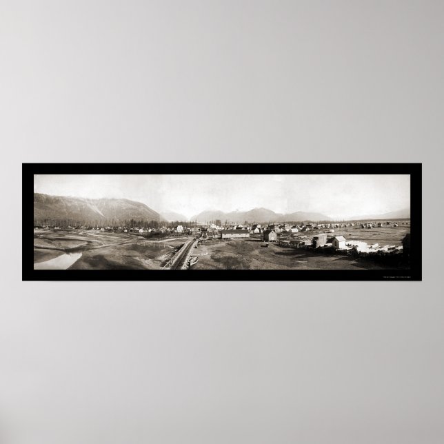 Póster Valdez AK Panorama Foto 1902 (Frente)