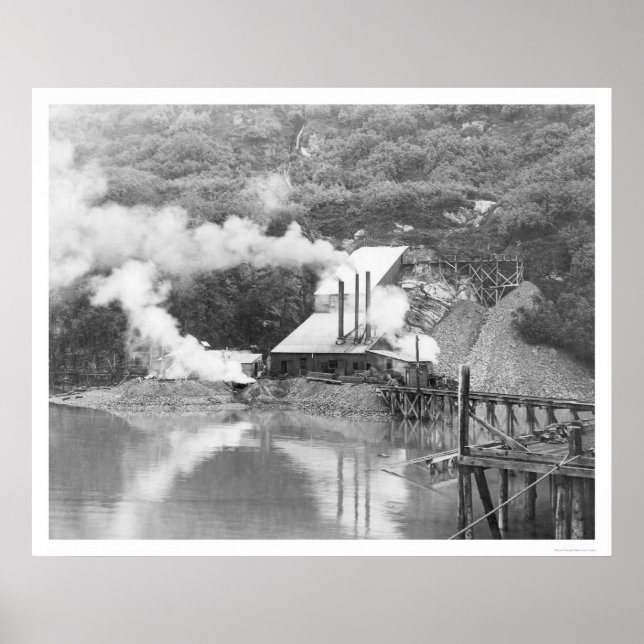 Póster Valdez, Alaska Gold Mining 1916 (Frente)