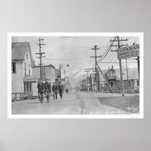 Póster Valdez, calle 1912 de Alaska