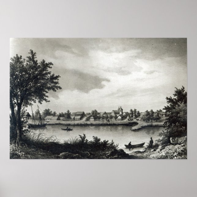 Póster Valdivia, de 'La historia de Chile' grabada (Frente)