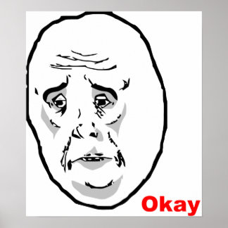 Póster Vale Guy Rage Face Meme