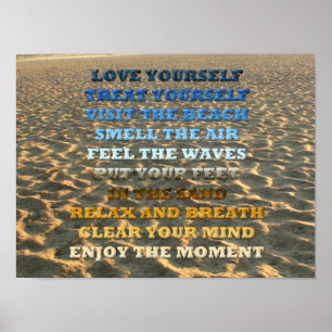 Póster Vale la pena cuidar de ti mismo Poster de citas