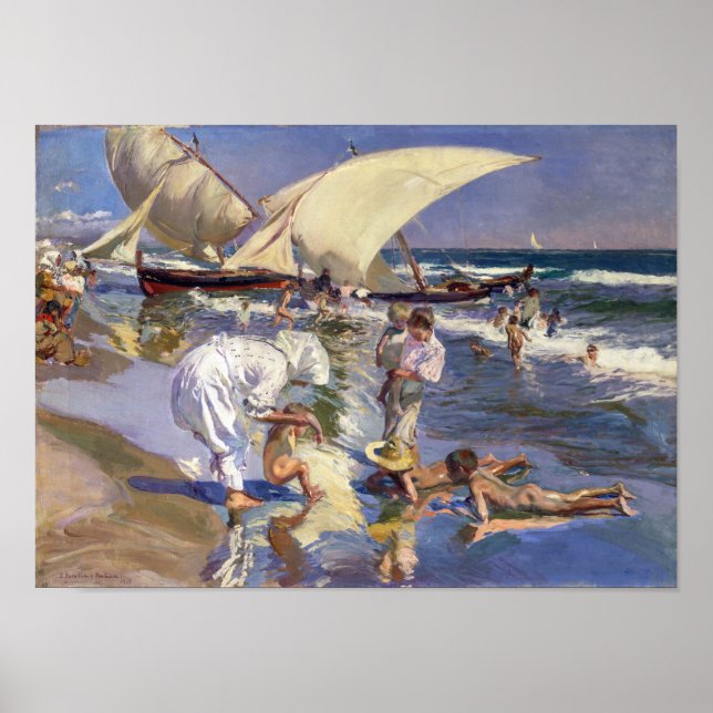 Póster Valencia Beach Morning Light | Joaquí n Sorolla | (Frente)