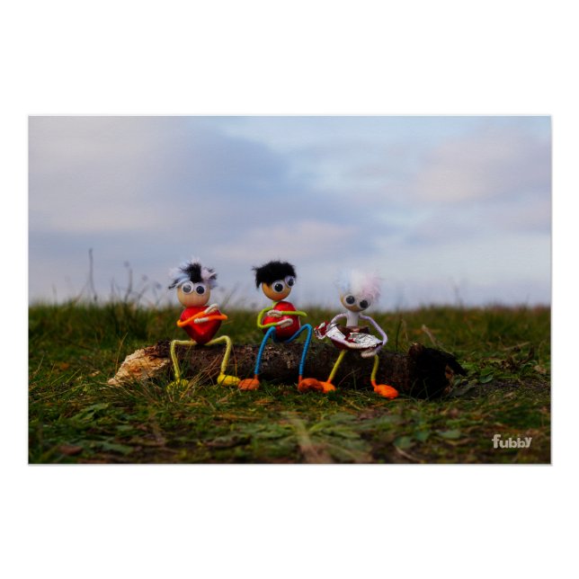 Póster Valentijn bankje met fubby liefde's humor. (Anverso)