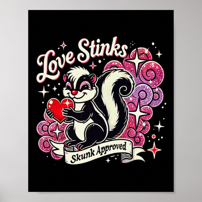 Póster Valentin 2025: El amor apesta al zorrillo (Frente)