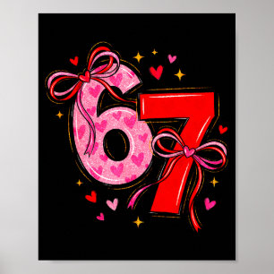 Póster Valentín 67 Seis Siete Corazón Coqueta Lazo Valent