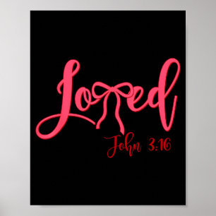 Póster Valentín Amó a Linda Chica Cristiana John 3-16 Muj