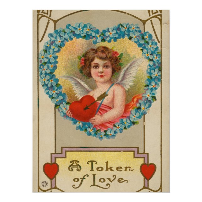 Póster Valentín antiguo, Stecher Litho Company, ca. 1910 (Anverso)