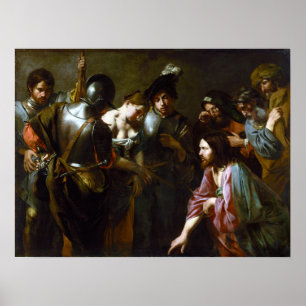 Póster Valentin de Boulogne Christ and the Adulteress