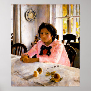 Póster Valentin Serov: Chica con melocotones