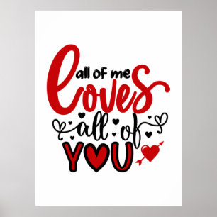 Póster Valentine Art A Todos Me Encanta A Todos Ustedes