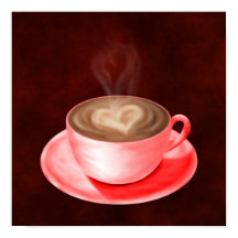 Valentine Cappuccino Art Heart