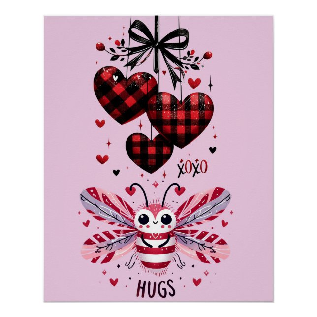 PÓSTER VALENTINE CUDDLE BUG HUGS (Anverso)
