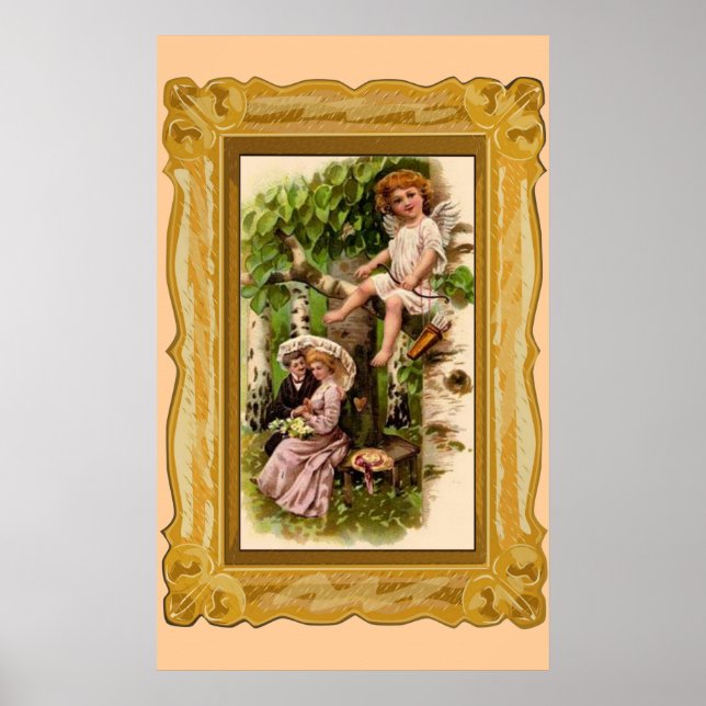 Póster Valentine Date Y Cupido (Frente)